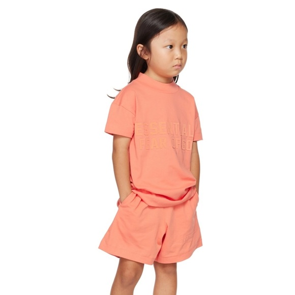 New ESSENTIALS
Kids Pink Mock Neck T-Shirt - Picture 1 of 7
